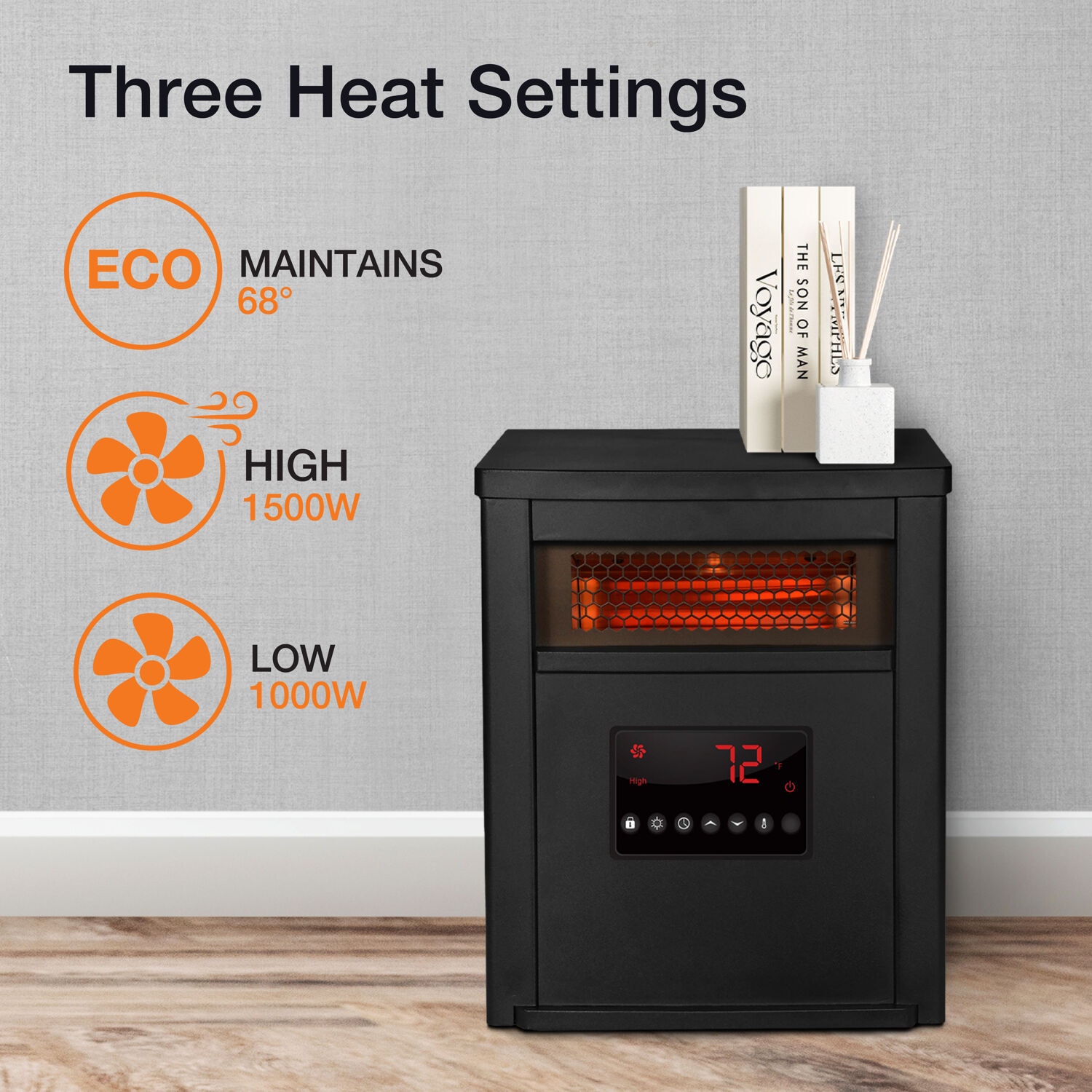Lifesmart HT1012R Portable-Electric-Heat - View #3
