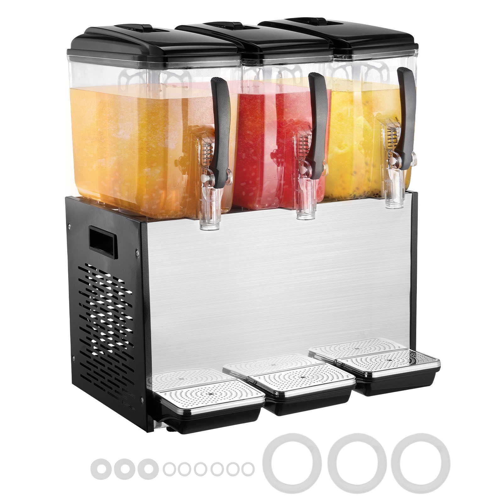 VEVOR DLYLJ12L3620WSZ85V1 12 L 3 Tanks Beverage Dispensers 9.5-Gallons 304 food-grade stainless steel