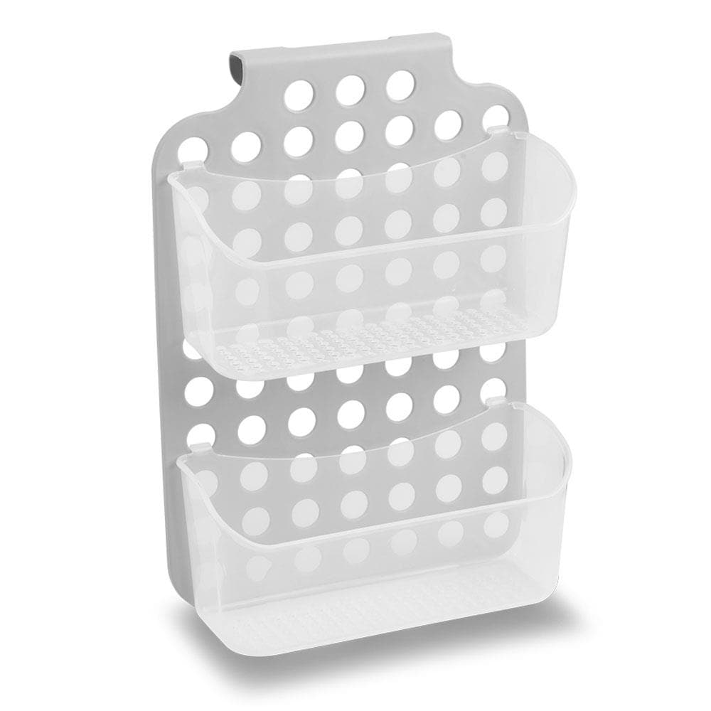 Portable Shower Caddy with Handles Storage Organizer Bin for Bathroom Grey  Grey Small 