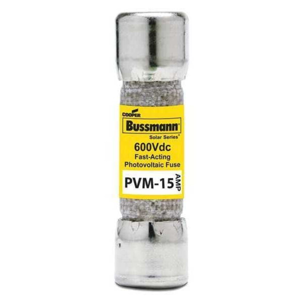 Eaton Midget Fuse Fast-Acting 15A Not Rated Non-Indicating 50kA at 600V DC