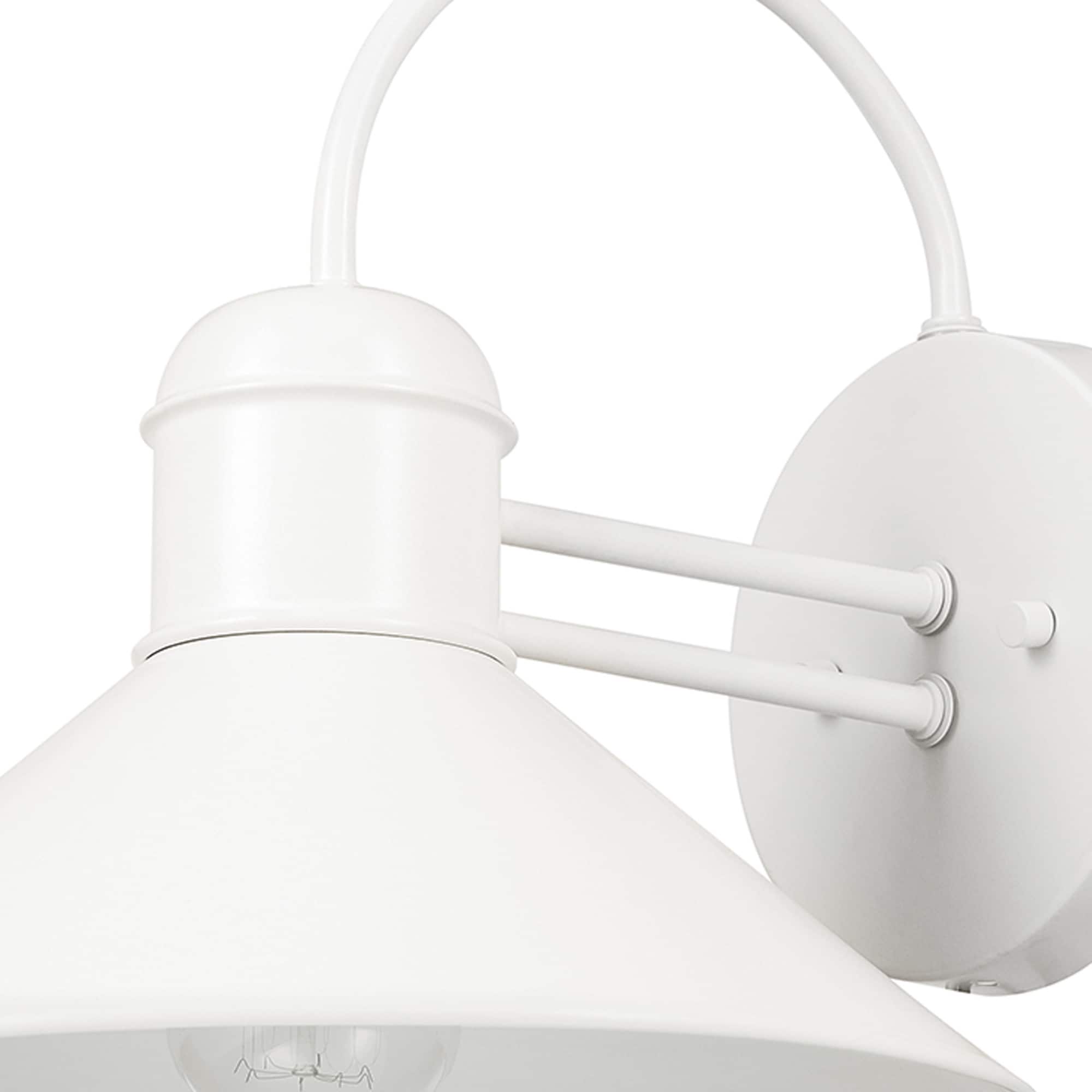 Maxwell 11" Matte White Barnyard-Style Wall Sconce