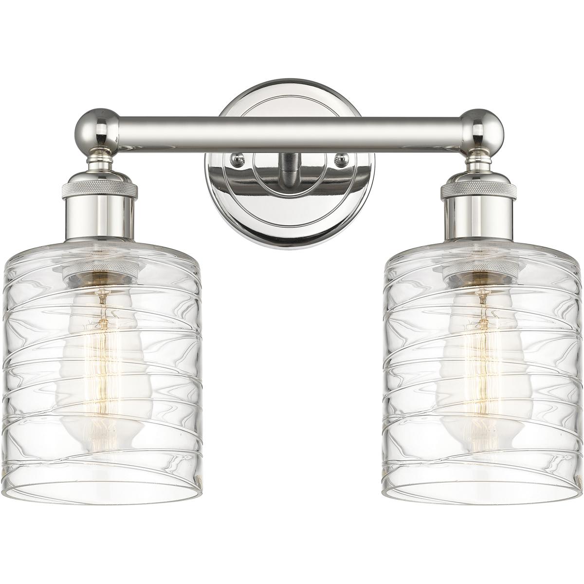 Innovations Lighting - 616-2W-PN-G1113 Cobbleskill Bathroom Vanity Light Polished Nickel