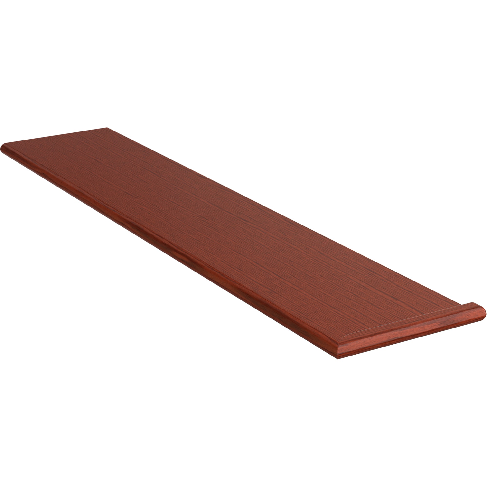 L.J. Smith Stair Systems 807010X48RH-BRZC 48-in x 10.5-in x 1-in Brown Brazilian cherry Right return Bullnose Stair Tread
