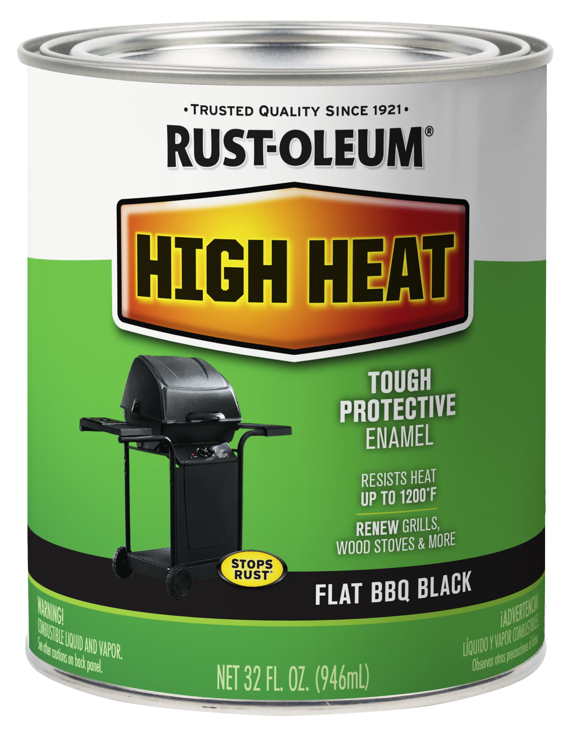 Rust-Oleum Flat Black High Heat Spray Paint (NET WT. 12-oz) in the Spray  Paint department at