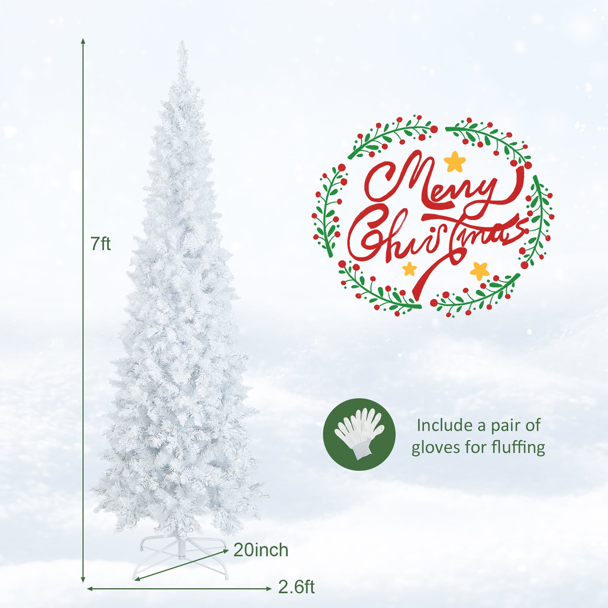 Costway CM23973 Artificial-Christmas-Trees - View #8
