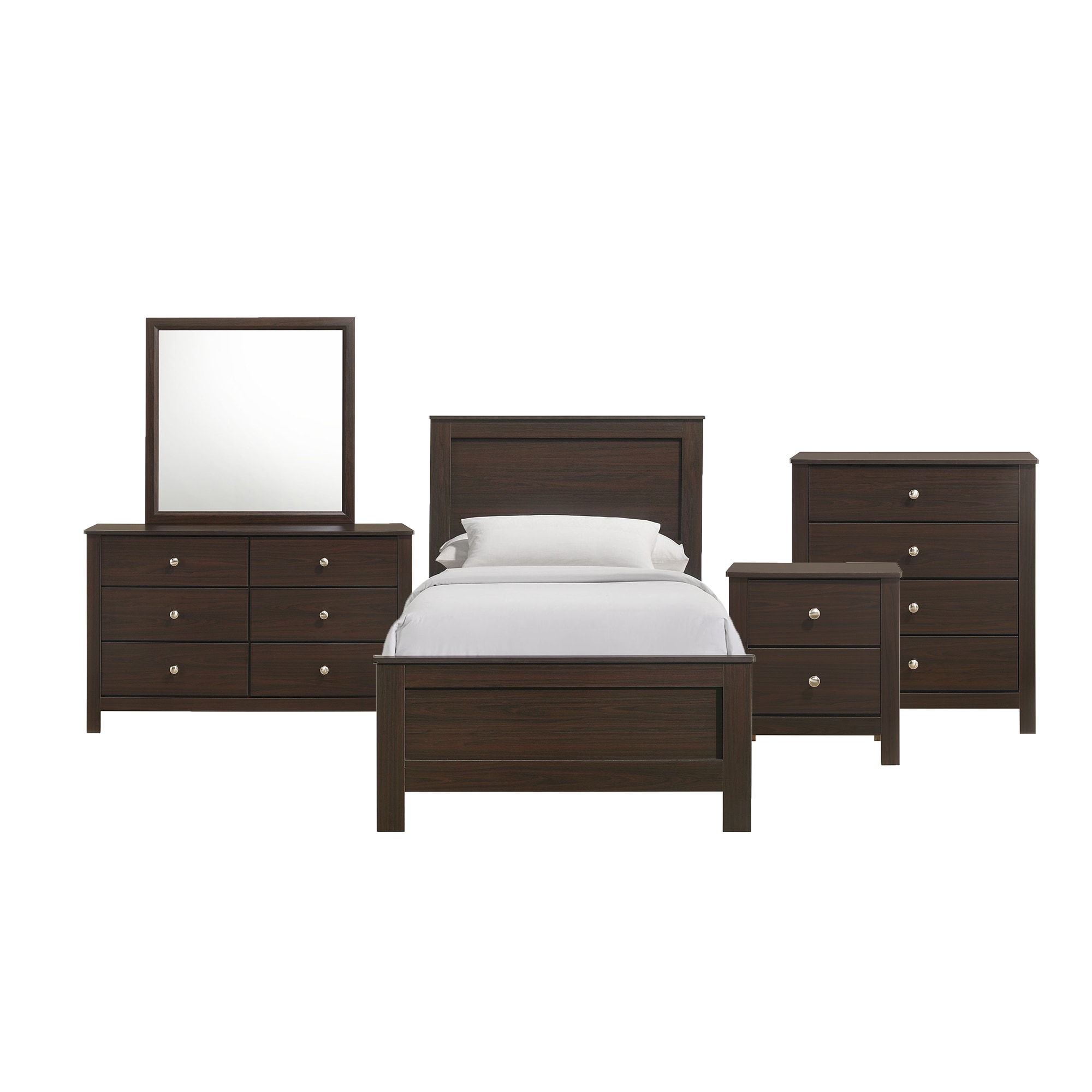 Picket House Furnishings Santino Espresso Twin Bedroom Set