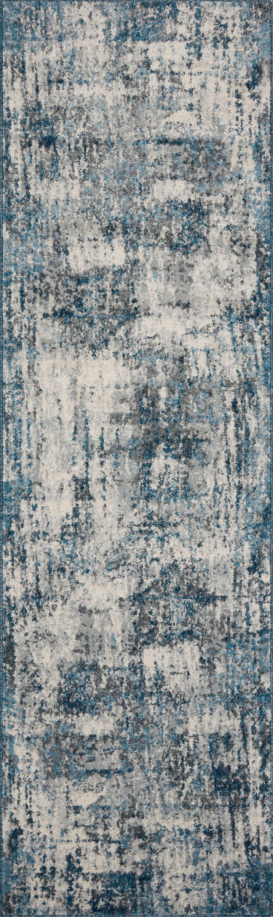 Austen Abstract Natural Ocean Wool-Blend Runner Rug 2'-4" x 8'-0"