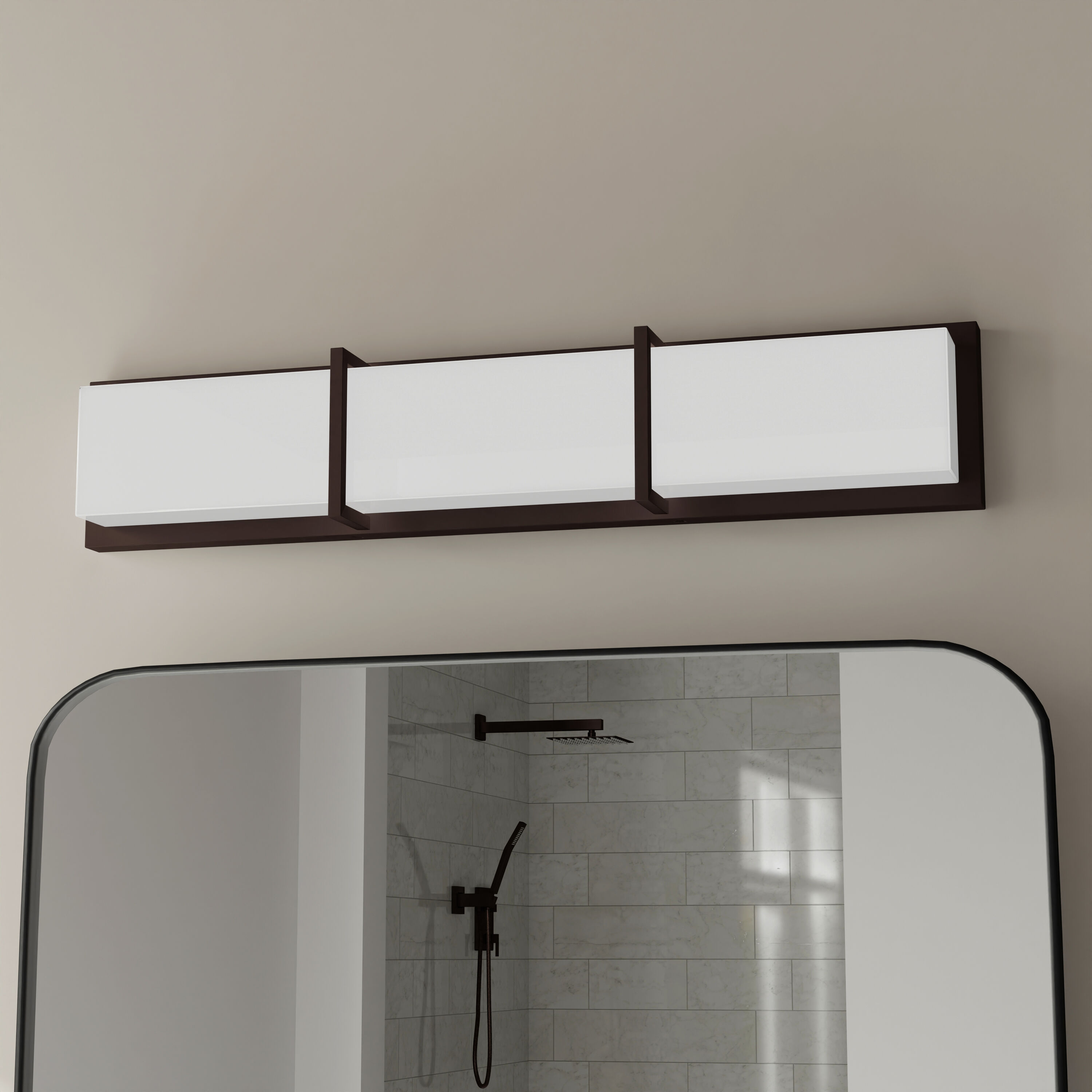 Origin 21 VBL3-27BZ Brighton 27-in 4 -Light Bronze Integrated LED Modern/contemporary Vanity light bar