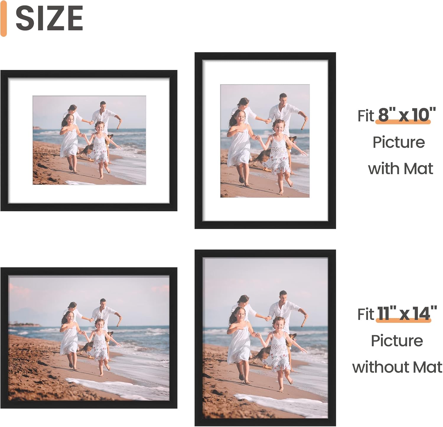 DecorUHome FRAME1114-10-BK Picture-Frames - View #3