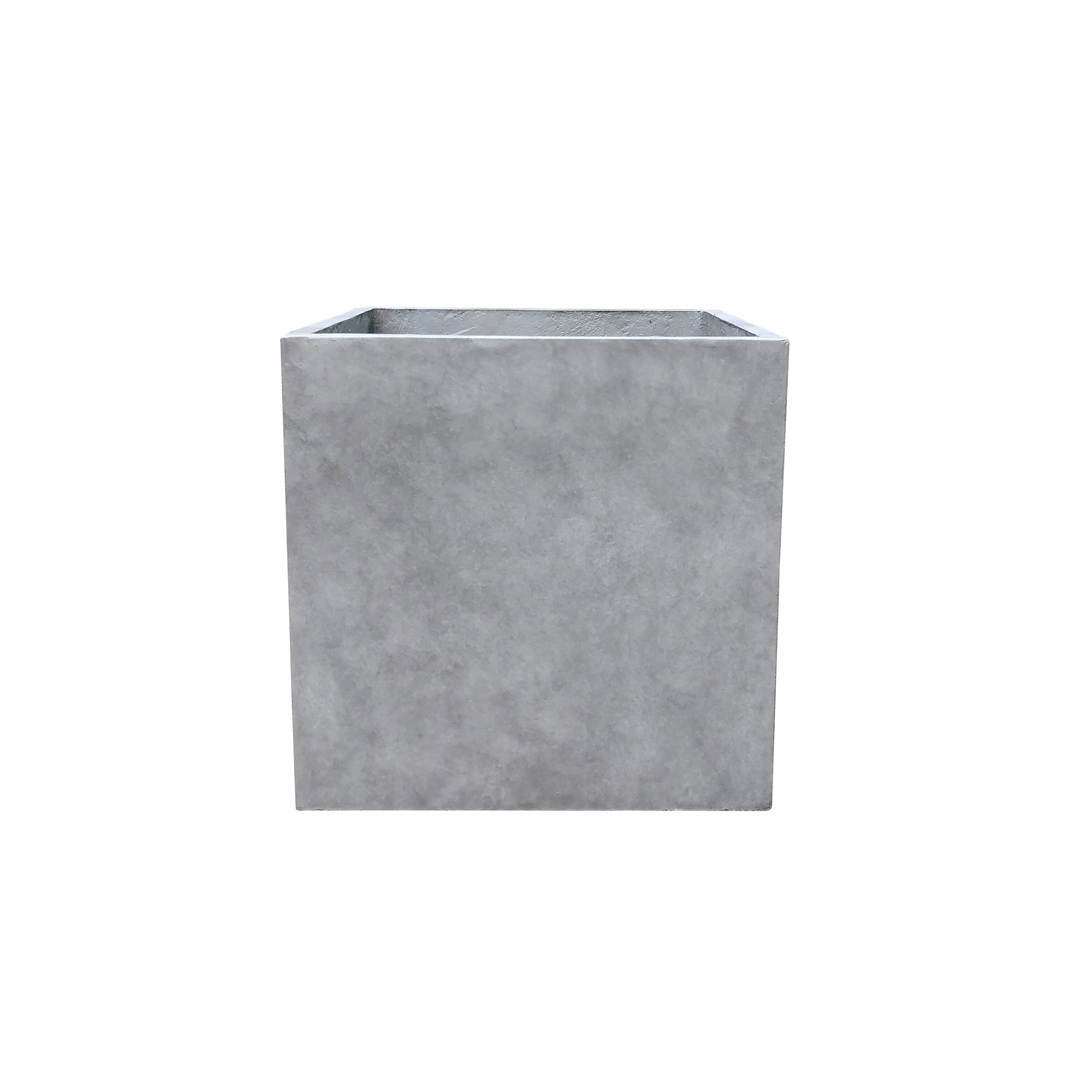 KANTE RF0001A-C80021 Square 10.0-Inches W Medium Gray Concrete Contemporary/Modern Indoor/Outdoor Planter with Drainage Holes