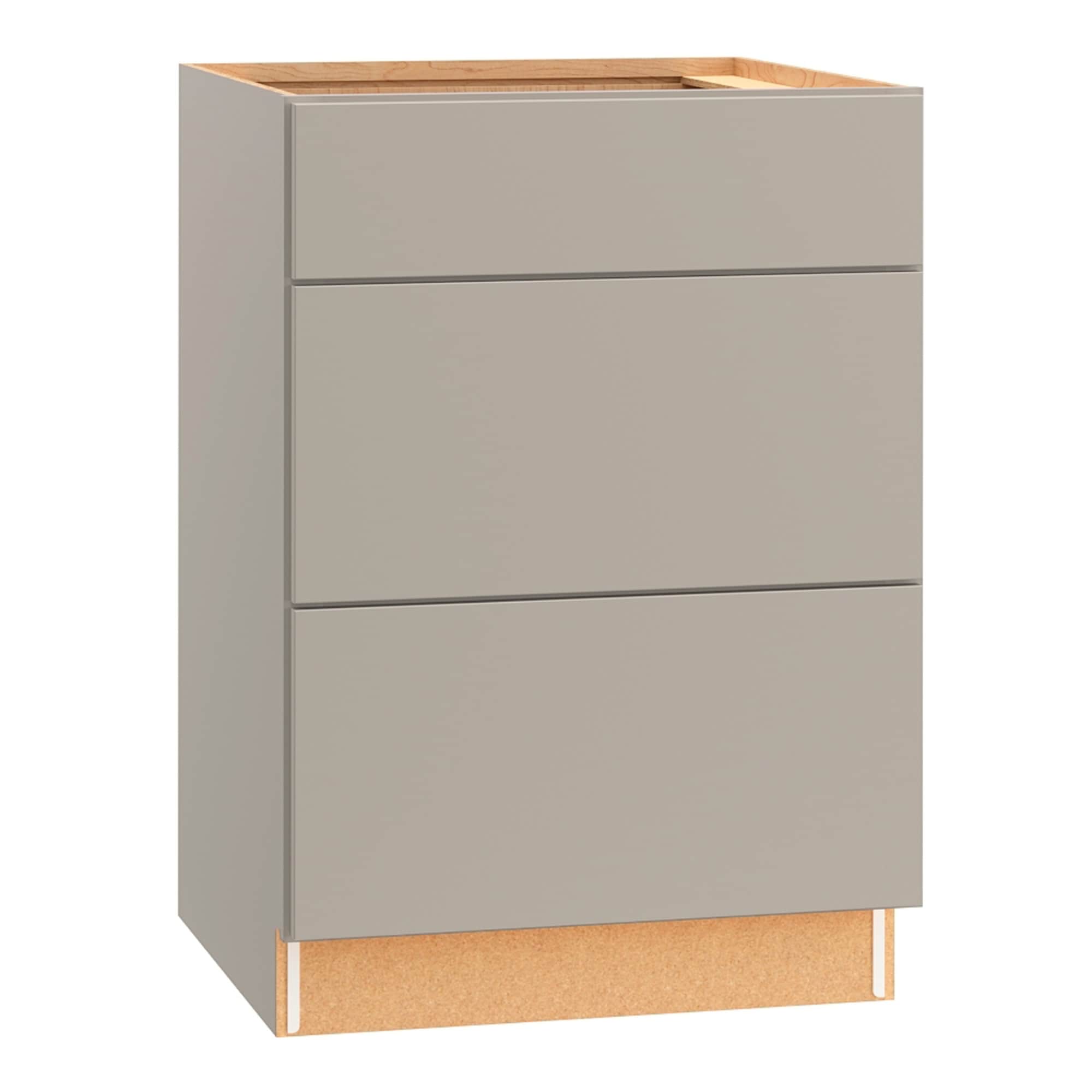 Diamond NOW G15 DB24 Wintucket 24-in W x 35-in H x 23.75-in D Cool Gray 3 -Drawers Drawer Base Fully assembled Cabinet Flat Panel Square