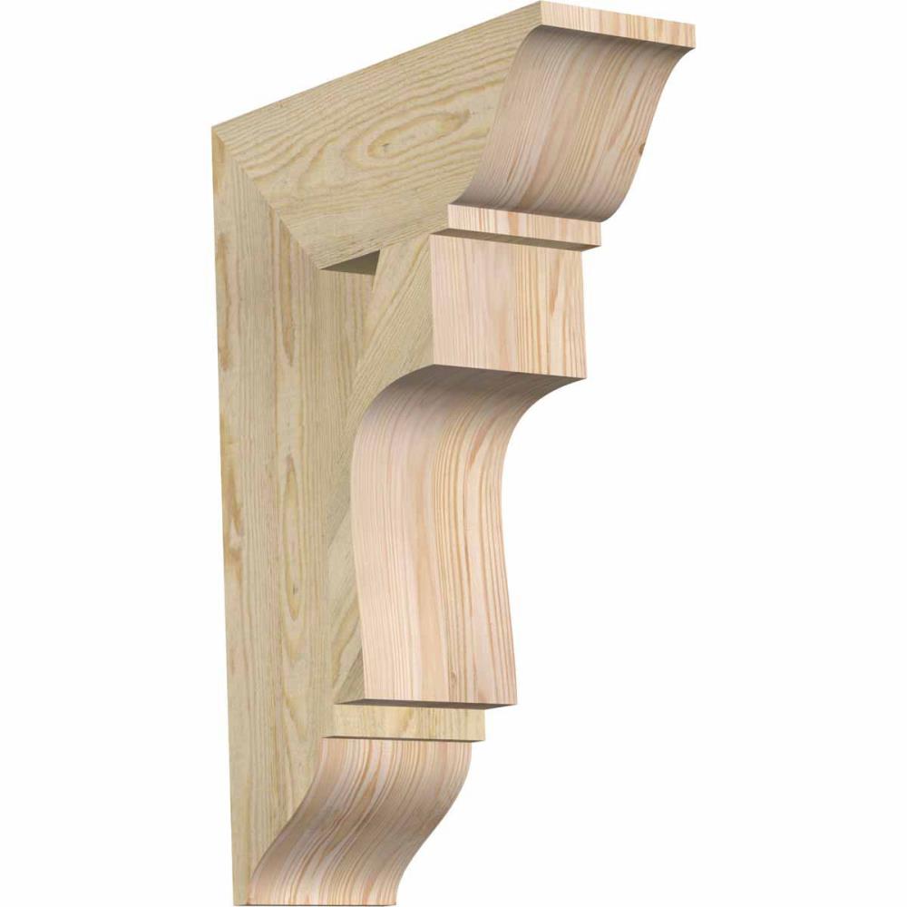 Ekena Millwork BKT06X18X26WTL01RDF Westlake traditional rough sawn 6-in x 18-in x 26-in Douglas fir Brown Wood Standard bracket