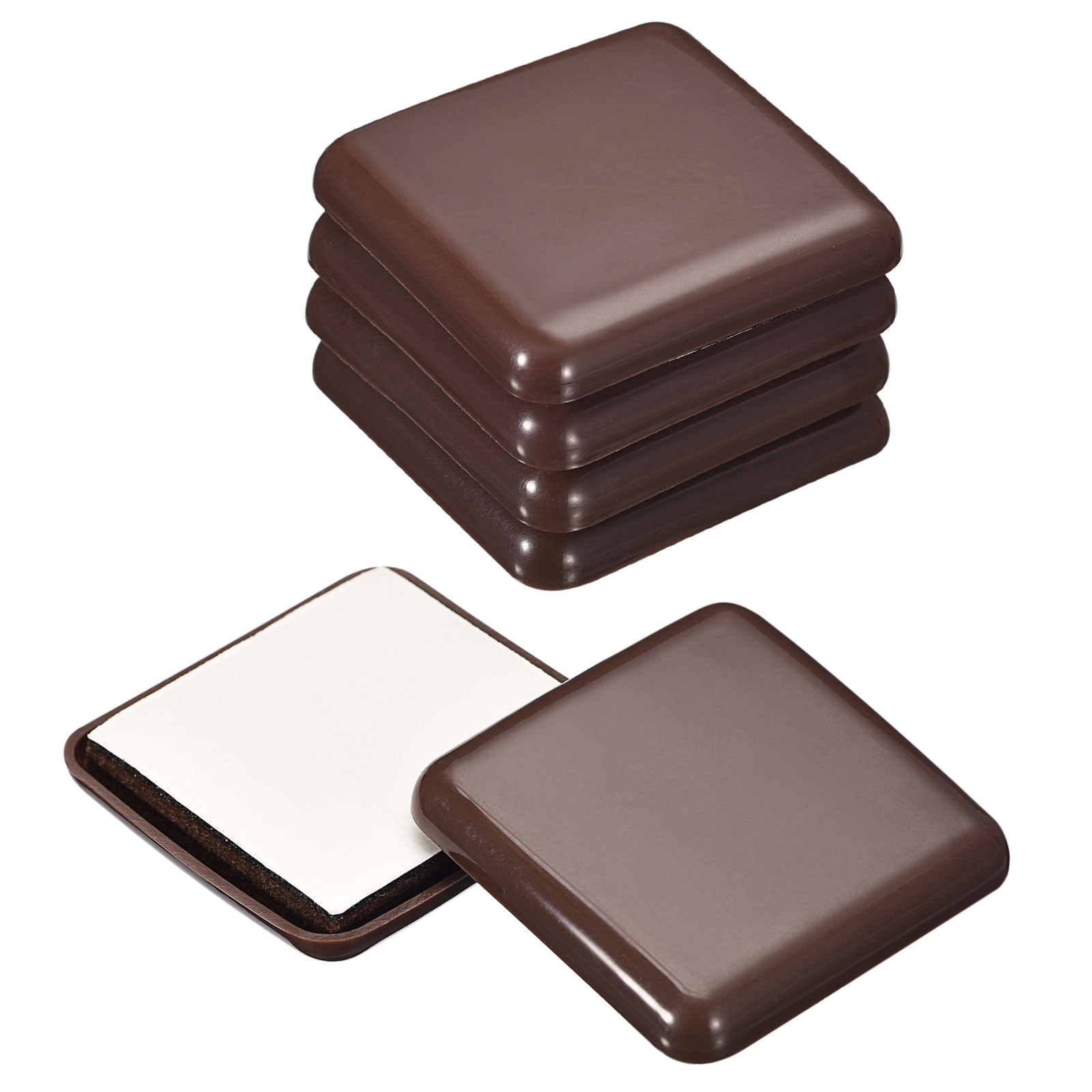 Unique Bargains 8pcs Furniture Sliders 2-Inch - Plastic Self-adhesive ...