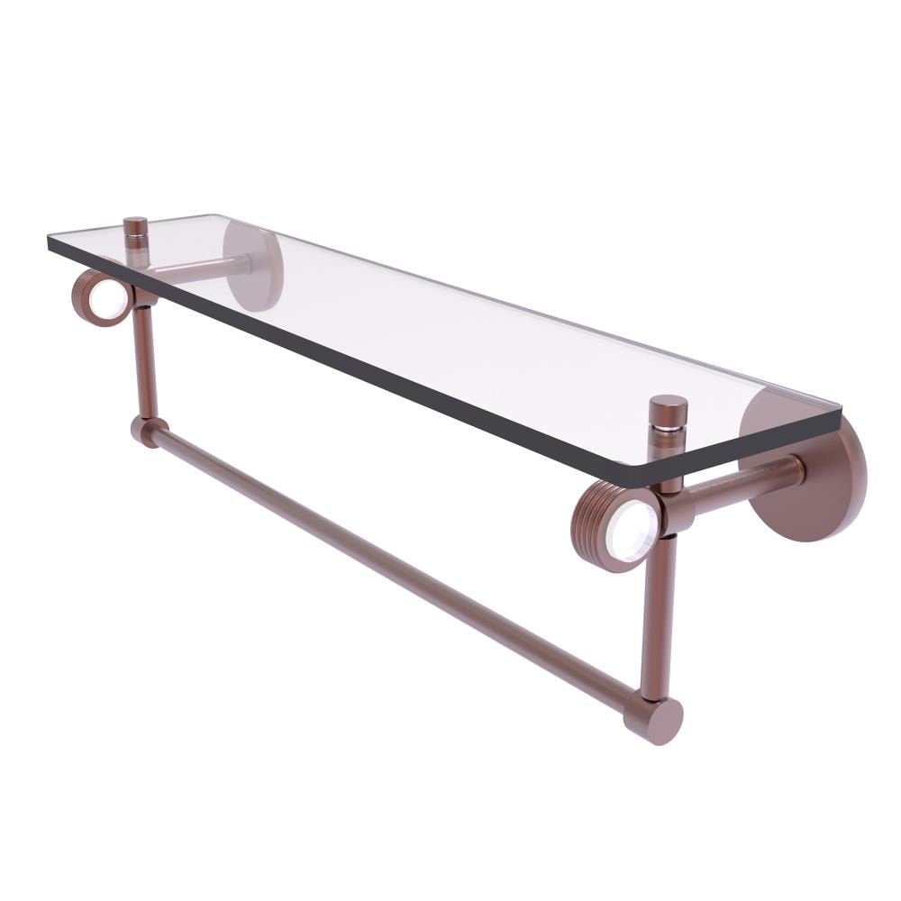 Allied Brass Clearview Antique Copper 1-Tier Wall Mount Bathroom Shelf ...