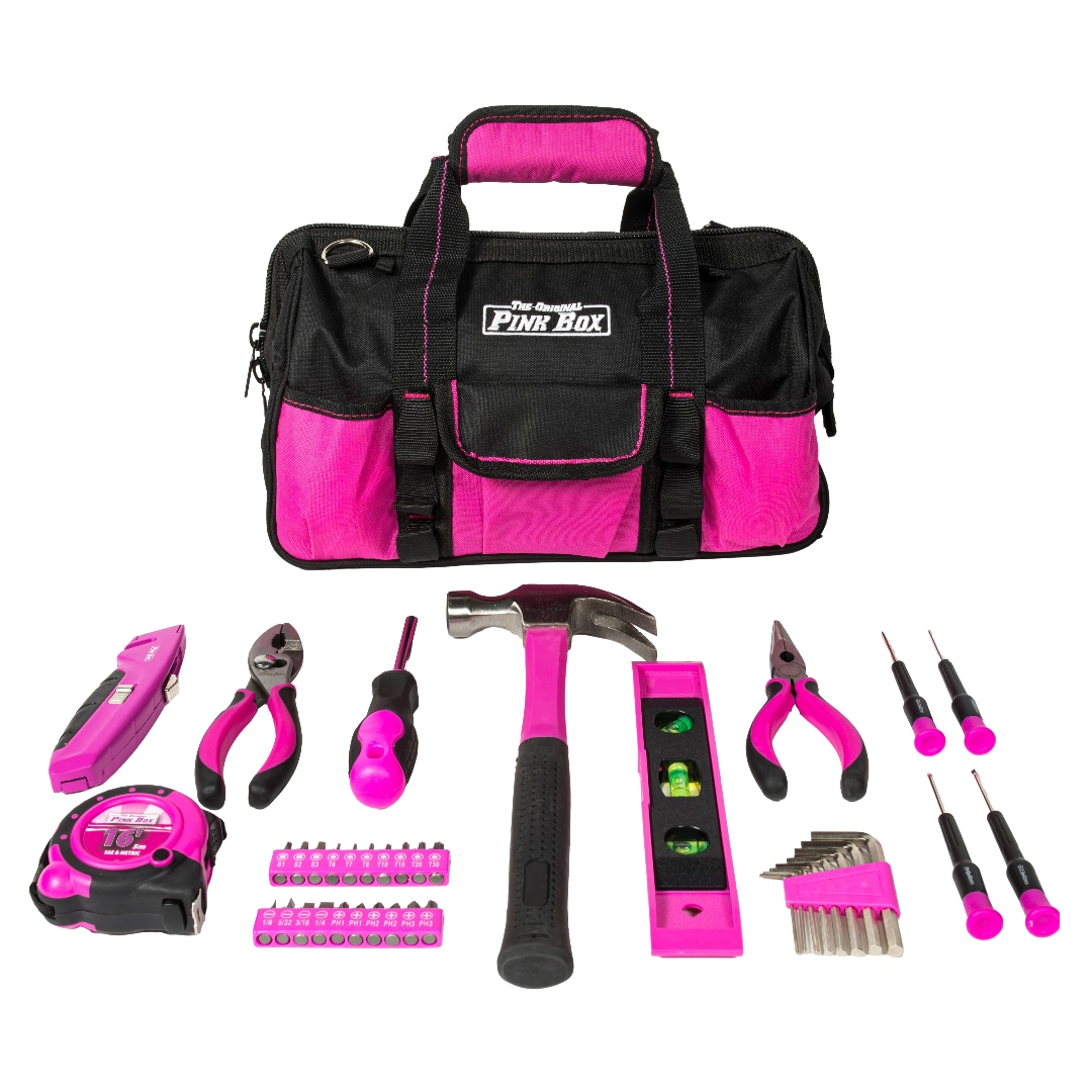 The Original Pink Box 40-Piece Household Tool Set with Soft Case
