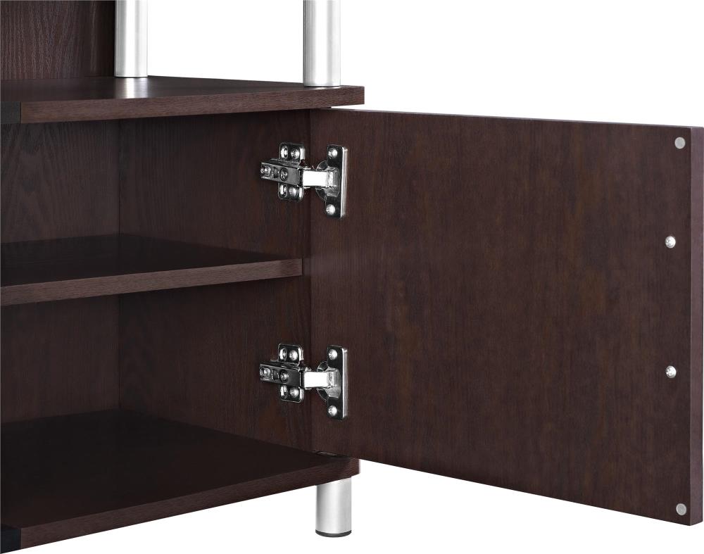 Carson Cherry and Black Composite Wood TV Stand for 70" TVs