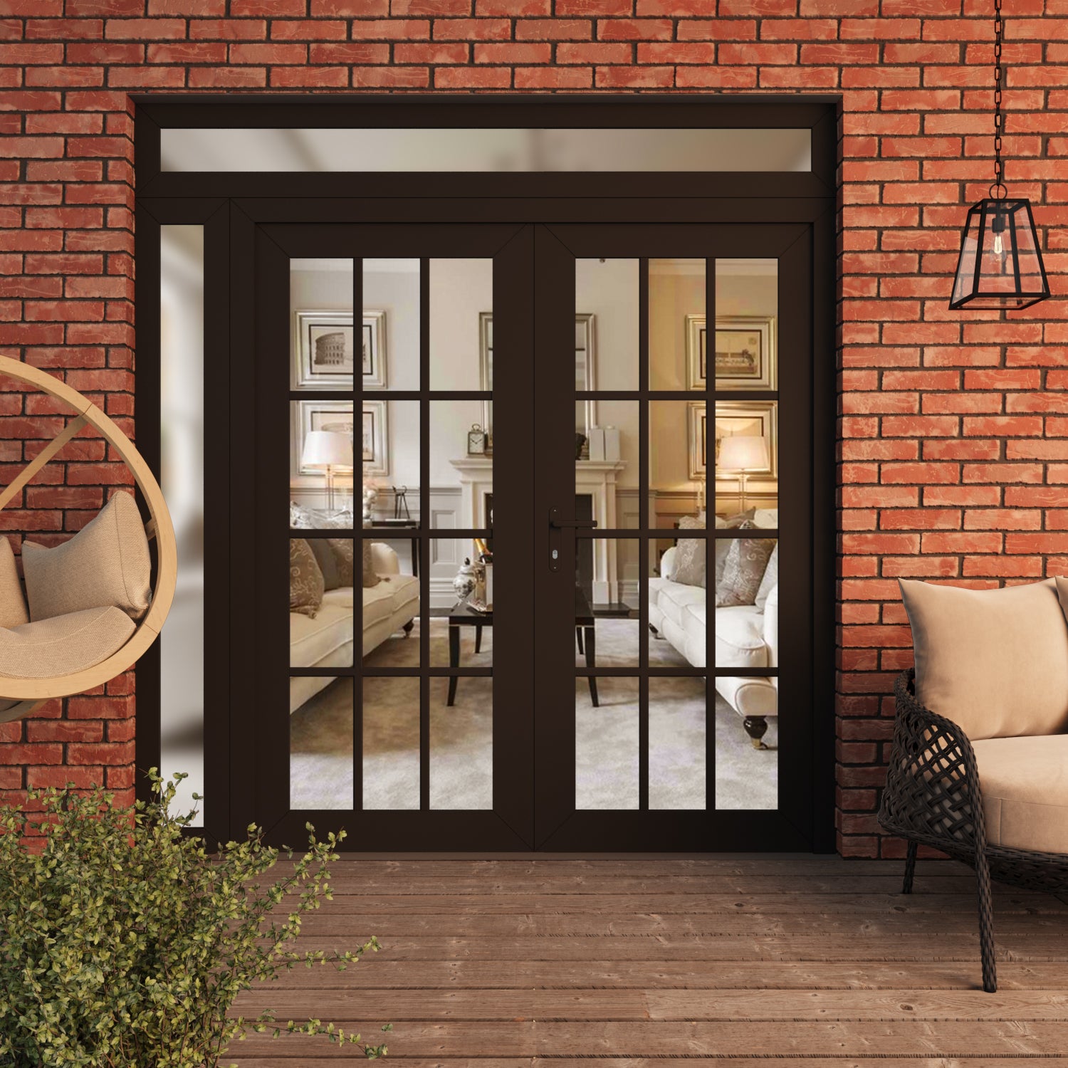 Vdom doors Front Exterior Prehung Metal-Plastic Double Doors Clear ...