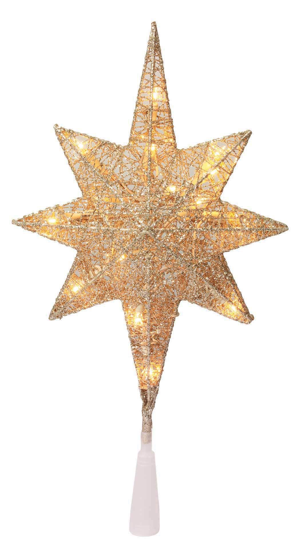 Holiday Living 13.5-in Star White Christmas Tree Topper at Lowes.com