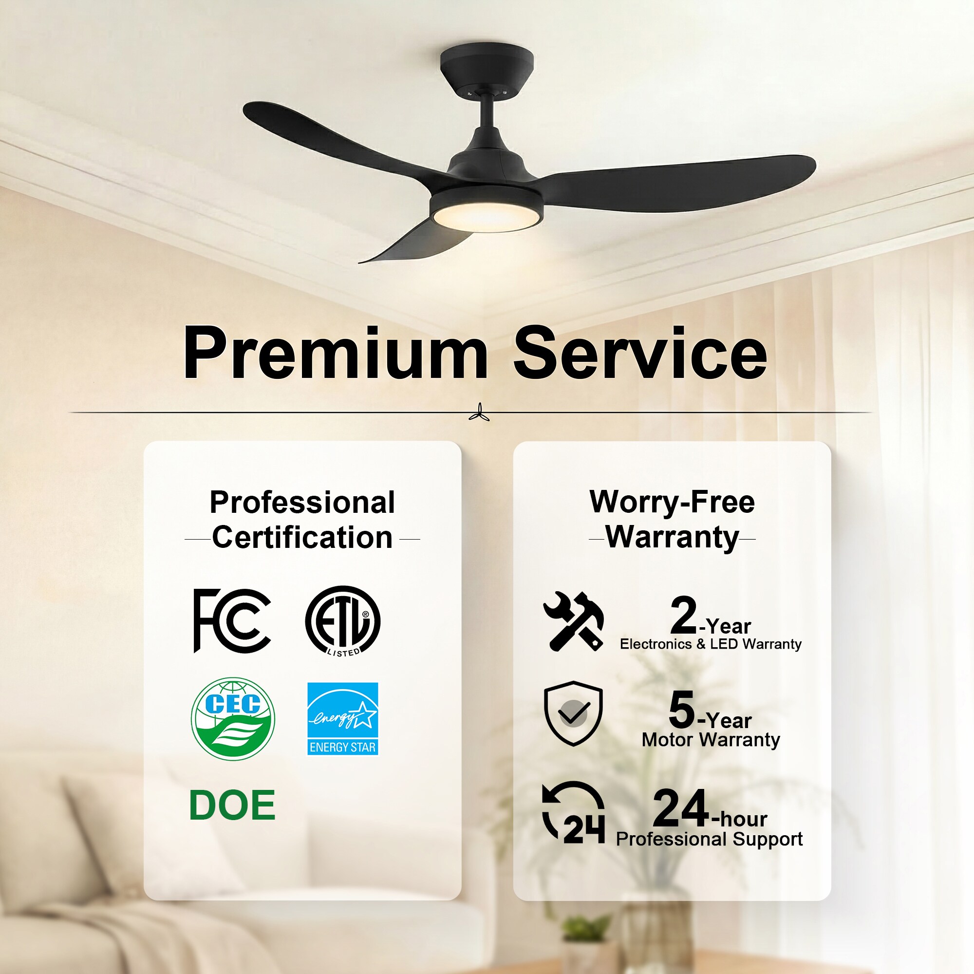 GreenEver CFL-0007-BK Ceiling-Fans - View #12