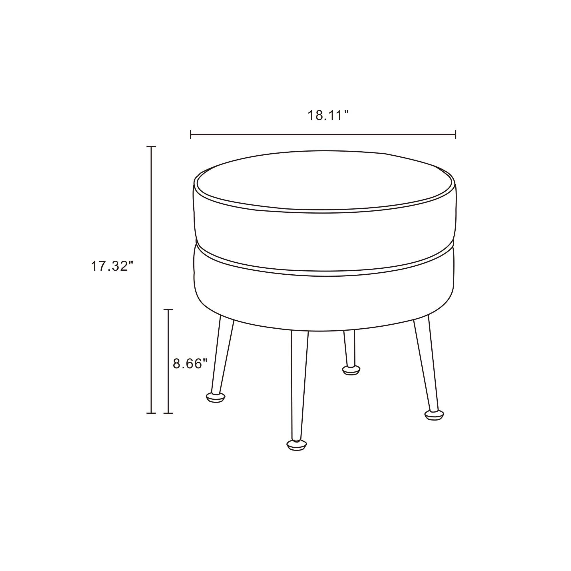 Manhattan Comfort OT003-BL Indoor-Ottomans - View #3