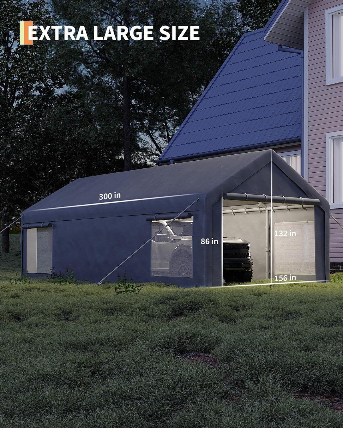 GAOMON CQC-7TD9GB-PHIY Carport-Covers - View #3