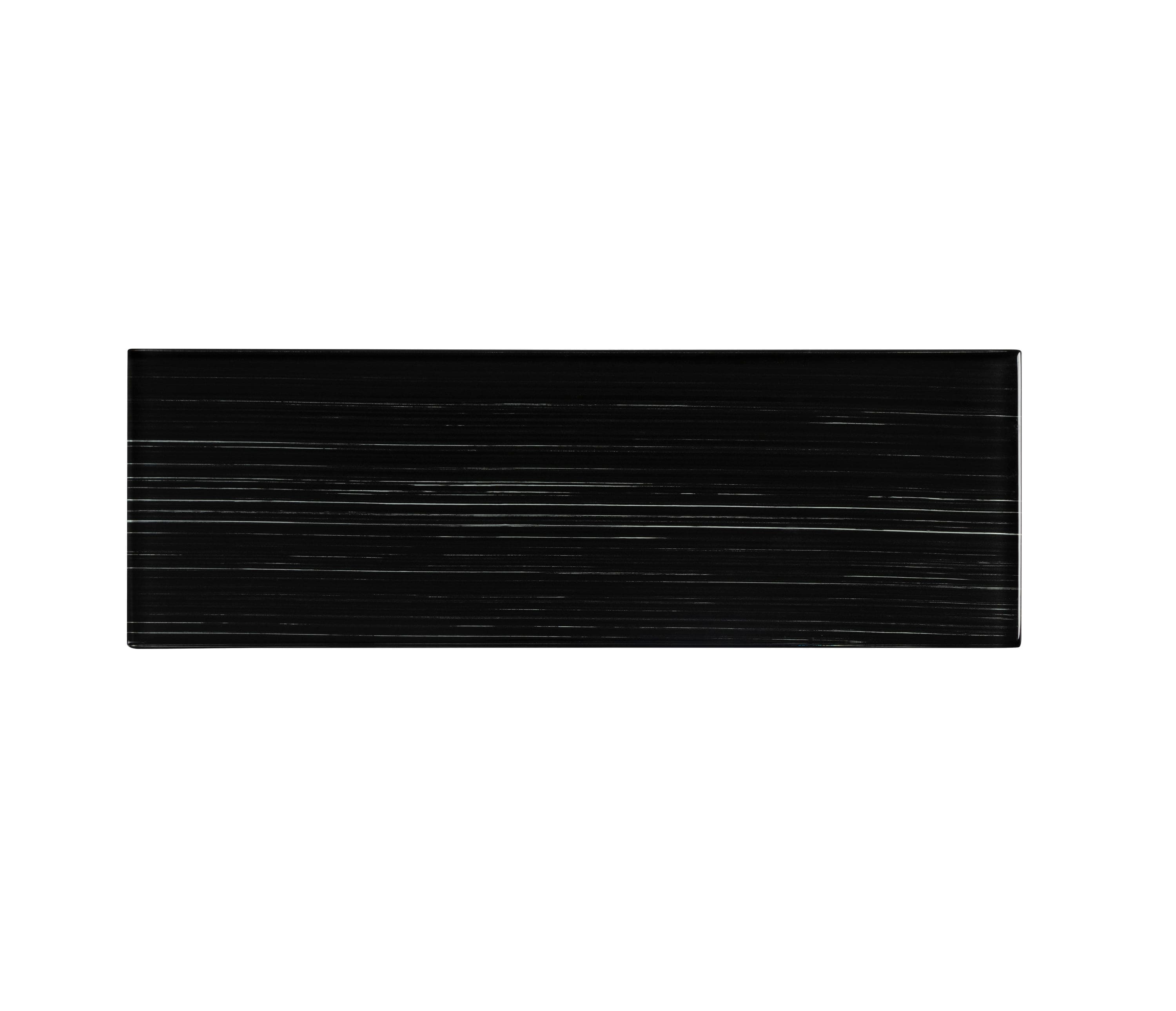 WS Tiles WST-34PH Hand Painted Glass Series Black 4-in x 12-in Polished Glass Large format Wall Tile ( 5-sq ft Carton )