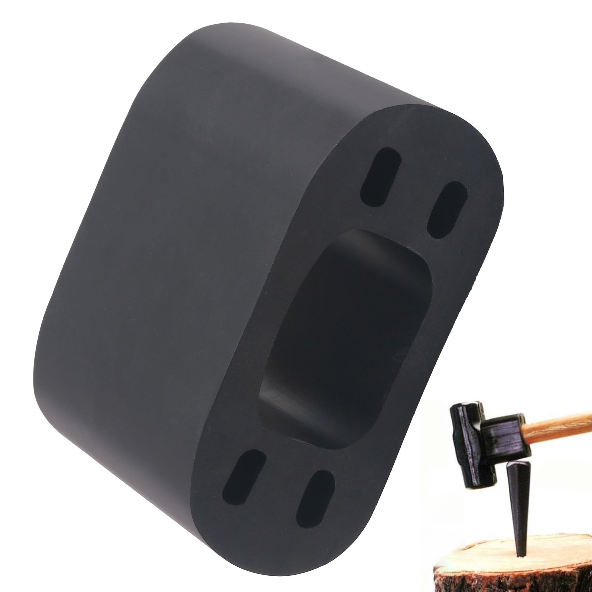 Ahfiwaso Hammer Handle Protector for Sledge Hammer Axe and Mallet Fits Multiple Handle Sizes Durable Black Rubber Sleeve Prevents Overstrike Damage and