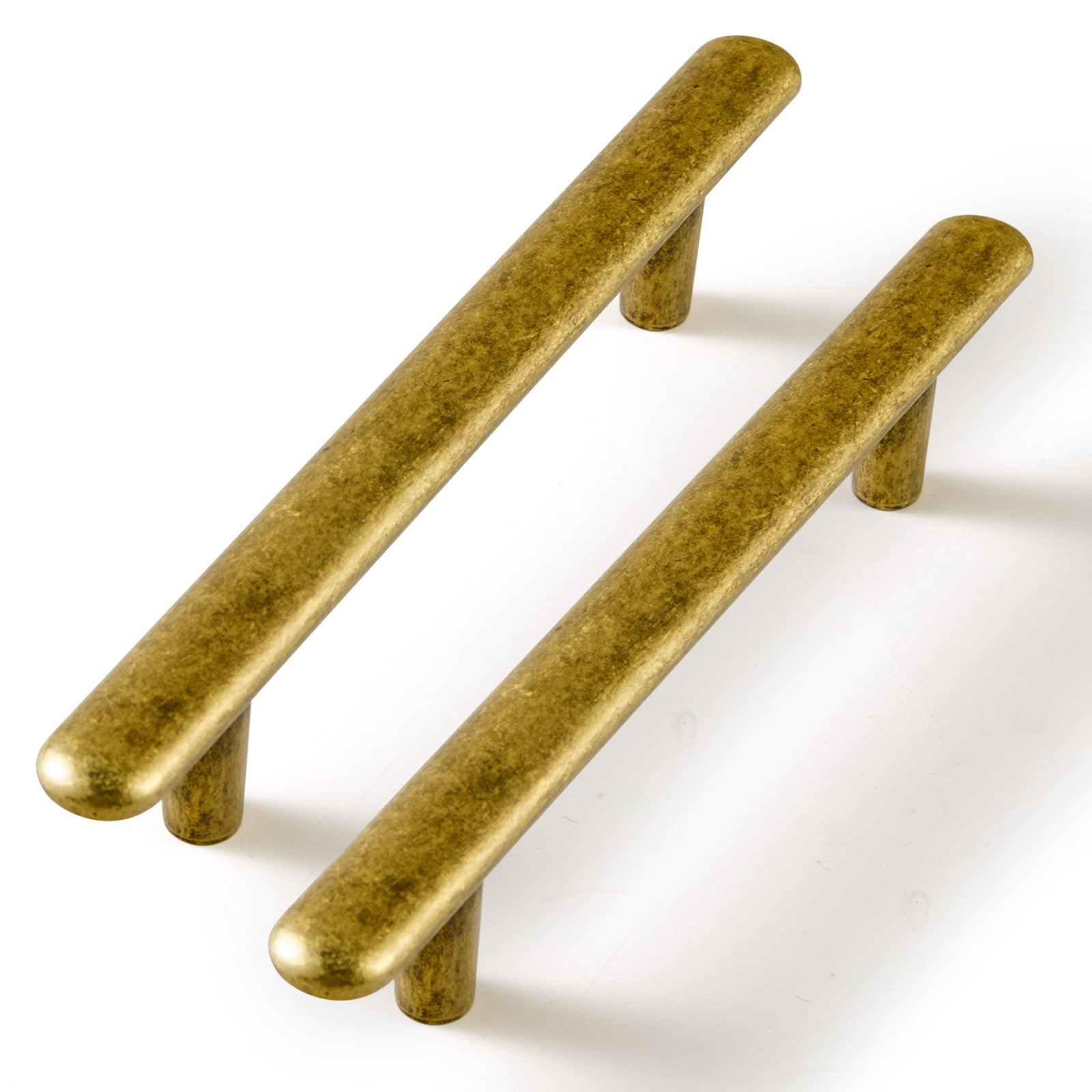 Miaokesen 9572GT-96 3-3/4-in , 96mm Center to Center Antique Brass Rectangular Handle 6 -Pack