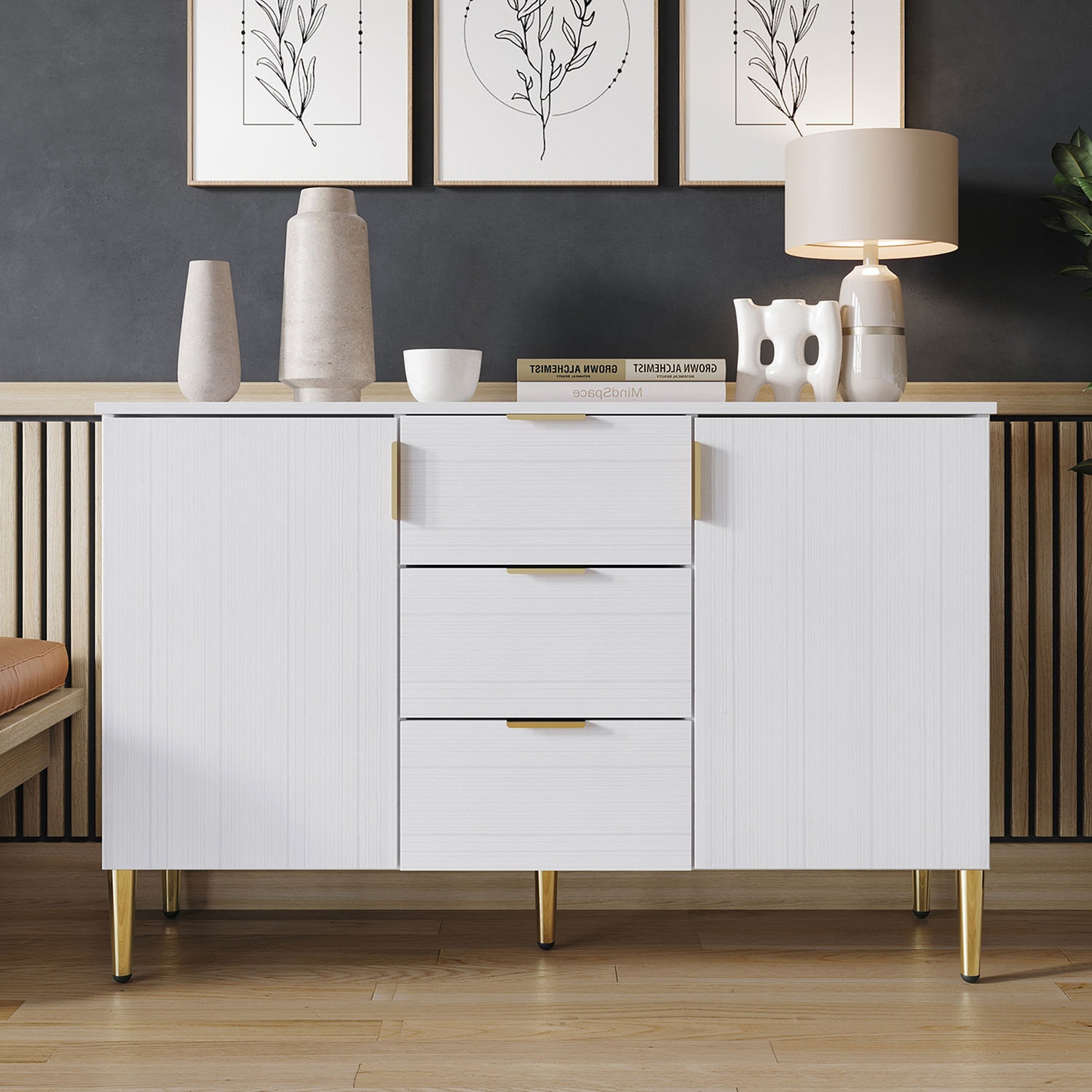 CasePiece C7027SB-WT Dining-Kitchen-Storarge - View #2