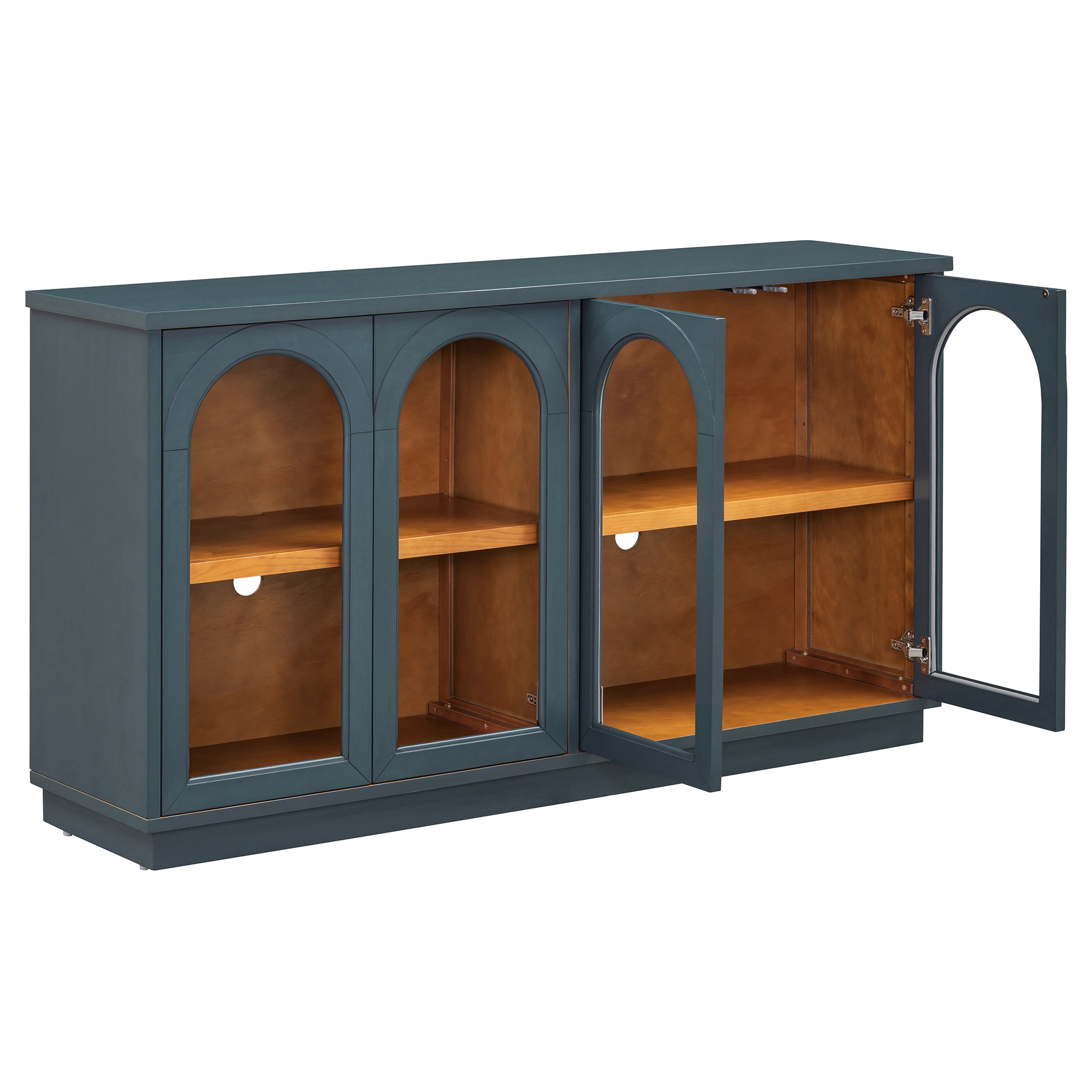 SINOFURN SYA330220BL Rustic MDF Blue Sideboard