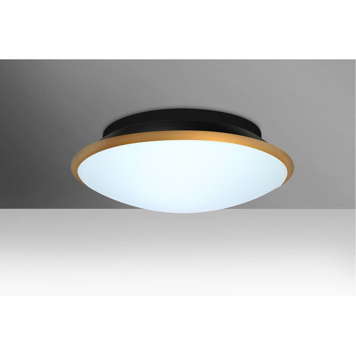 Besa Lighting  SILK16GDC Silk 3 Light 16 inch Flush Mount Ceiling Light
