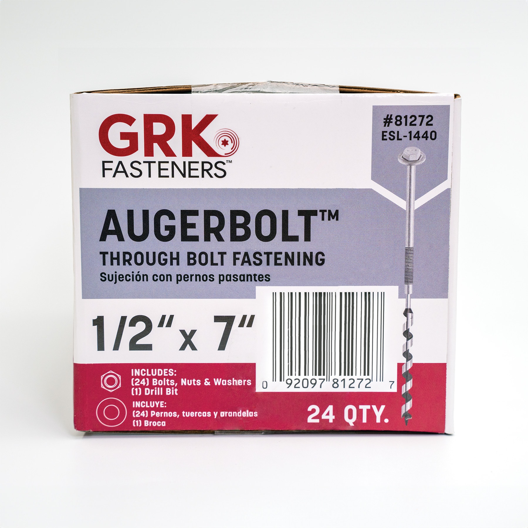 GRK 1/2-in x 7-in Zinc-plated Coarse Thread Hex Bolt (24-Count) #81272