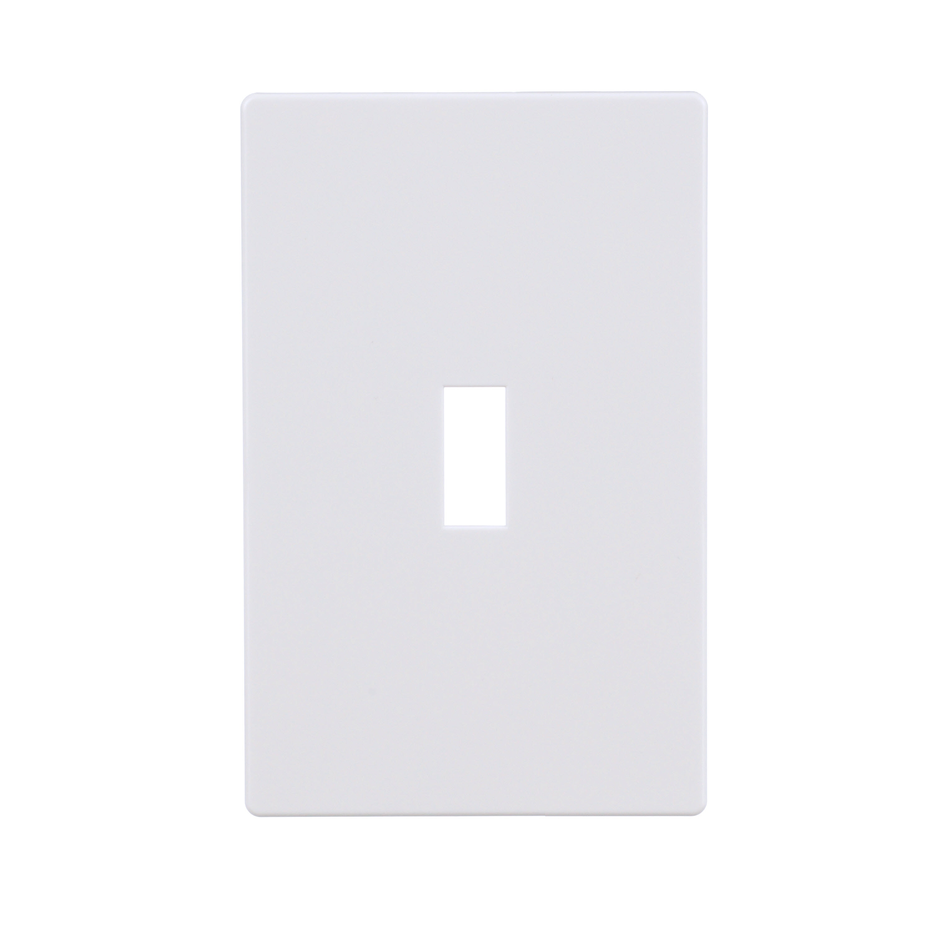 Eaton PJS1W-F-LW 1 -Gang Midsize Size White Polycarbonate Indoor Screwless Toggle Wall Plate