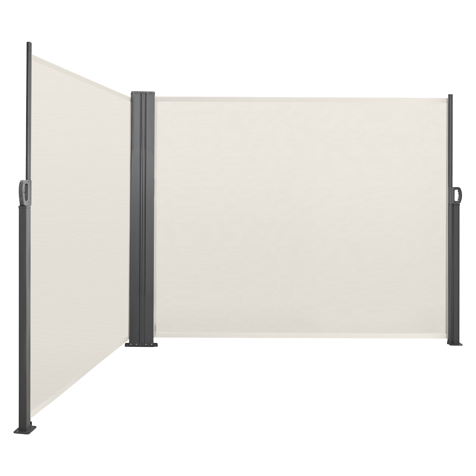 Mecale 71-in H x 236-in W Retractable Side Awning Iron Frame 180g Polyester Outdoor Privacy Screen