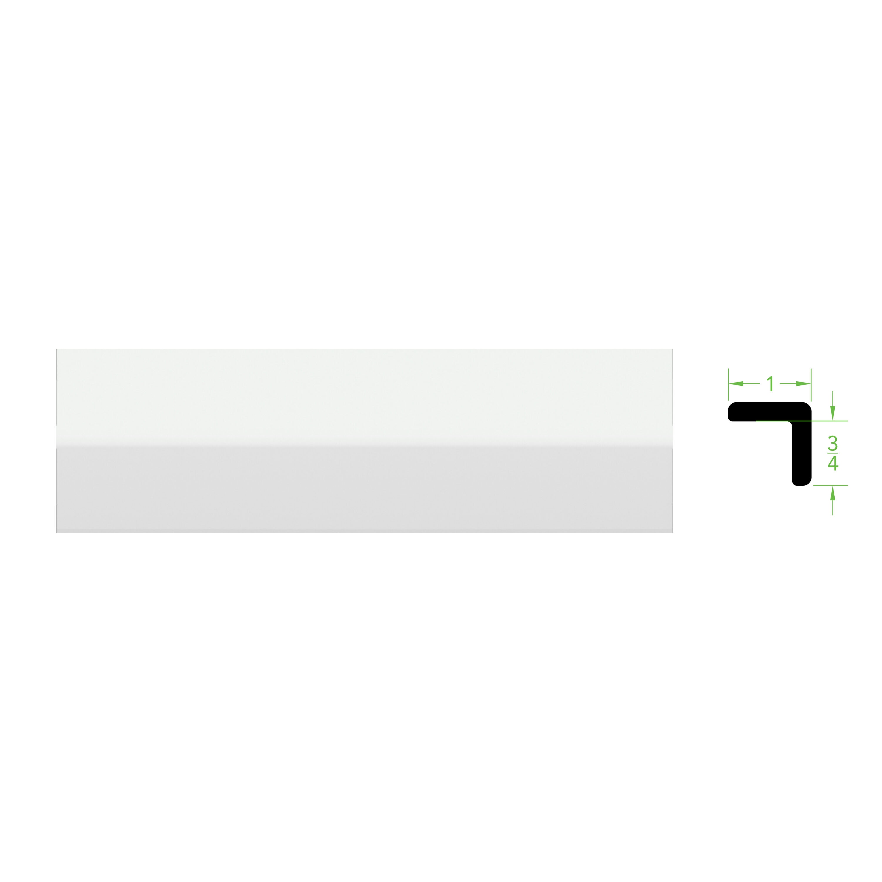 TRIMFINITY 47795 0.223-in x 1-in x 1-in White Plastic Outside corner Corner Guard