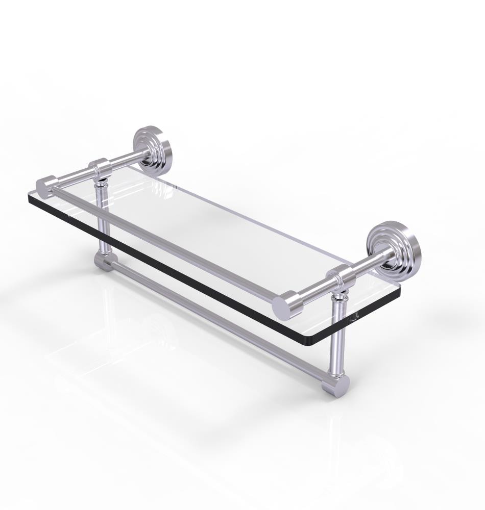 Allied Brass WP-1TB/16-GAL-SCH Waverly Place Satin Chrome Wall mount Bathroom Shelf ( 16-in x 5-in x 5-in )