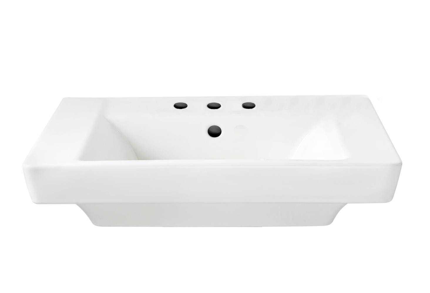 Boulevard White Vitreous China Traditional Pedestal Sink Top (Drain Included) (24-in x 19-in x 35.5-in) | - American Standard 0641008.020