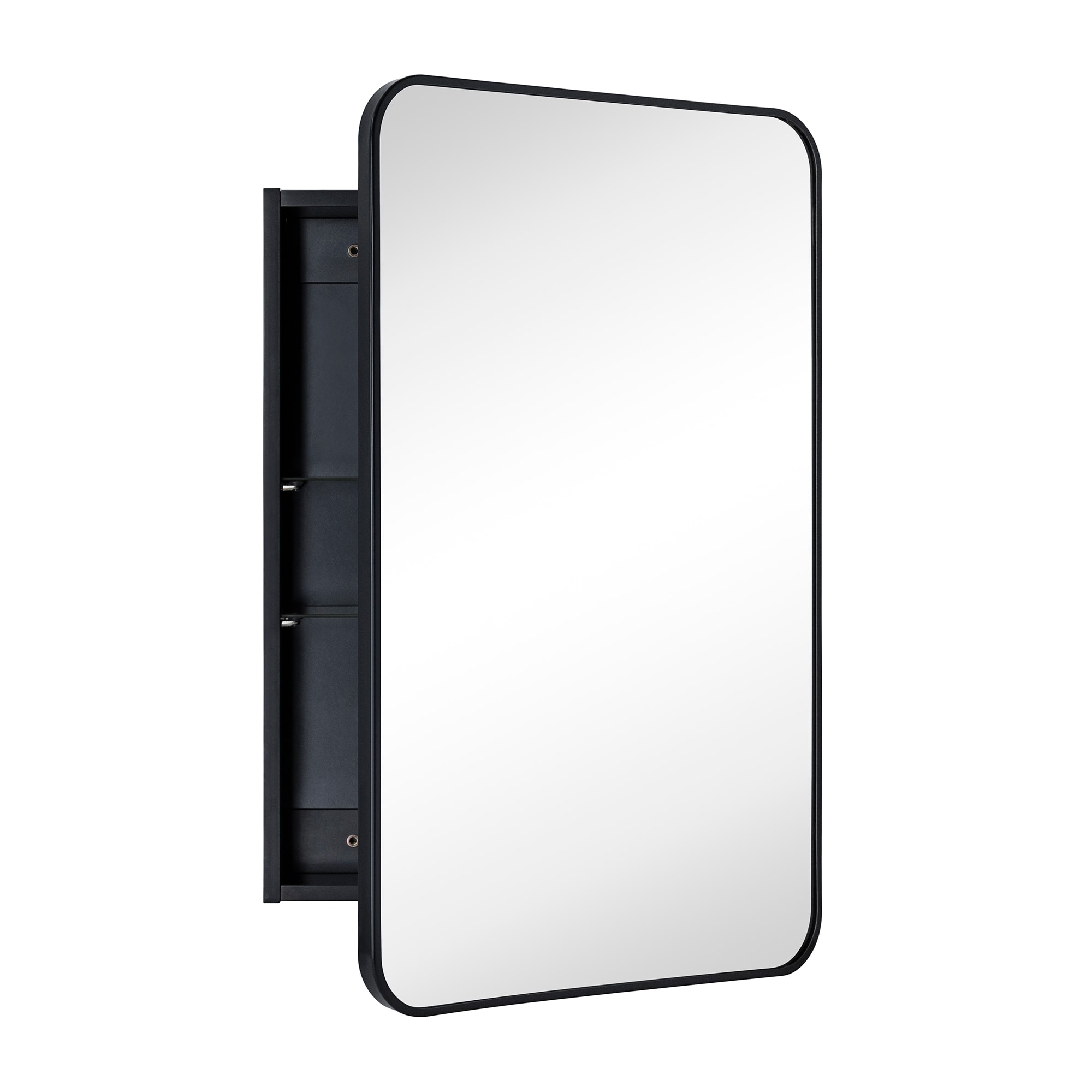 TEHOME 20-in x 30-in Surface/Recessed Mount White Mirrored Soft Close Medicine Cabinet