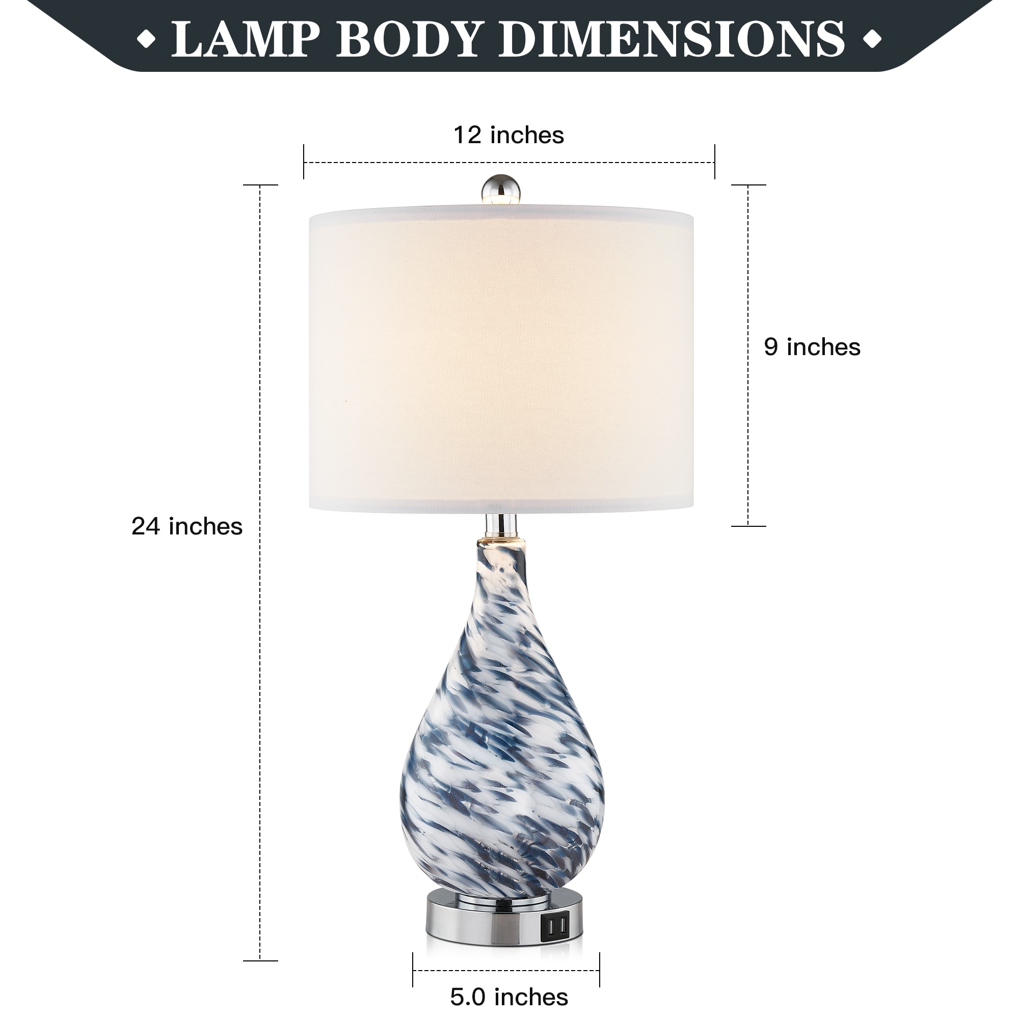 UrFurnishings TD-136 Table-Lamps - View #7