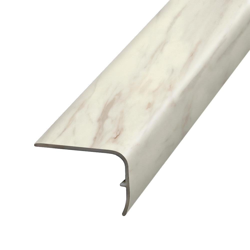 Project Source 1.88-Inches x 78.7-Inches x 1.32-Inches Gardena Prefinished Vinyl Overlap Stair Nosing #VSNPL-06849