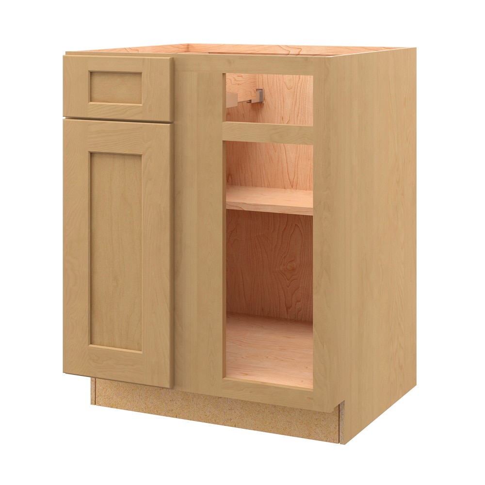 allen + roth Innsbrook 27-in W x 34.5-in H x 24-in D Rye 1-Drawer Base Fully Assembled Cabinet (Flat Panel Shaker Style)