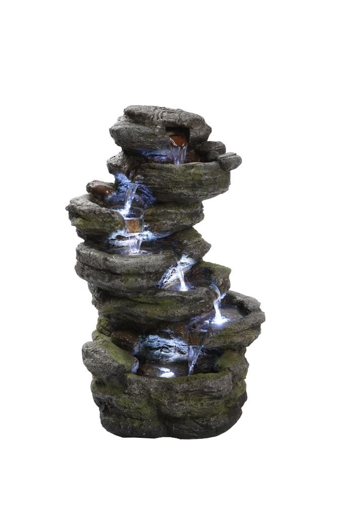 Hi-Line Gift 79560-B 10.15-Inches H Resin Water Tiered Outdoor Fountain Pump Included