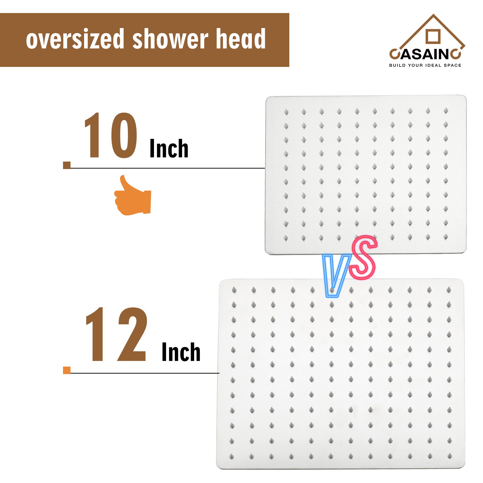 CASAINC EB-W-2-10-BN Showerhead-Bar-Panels - View #5