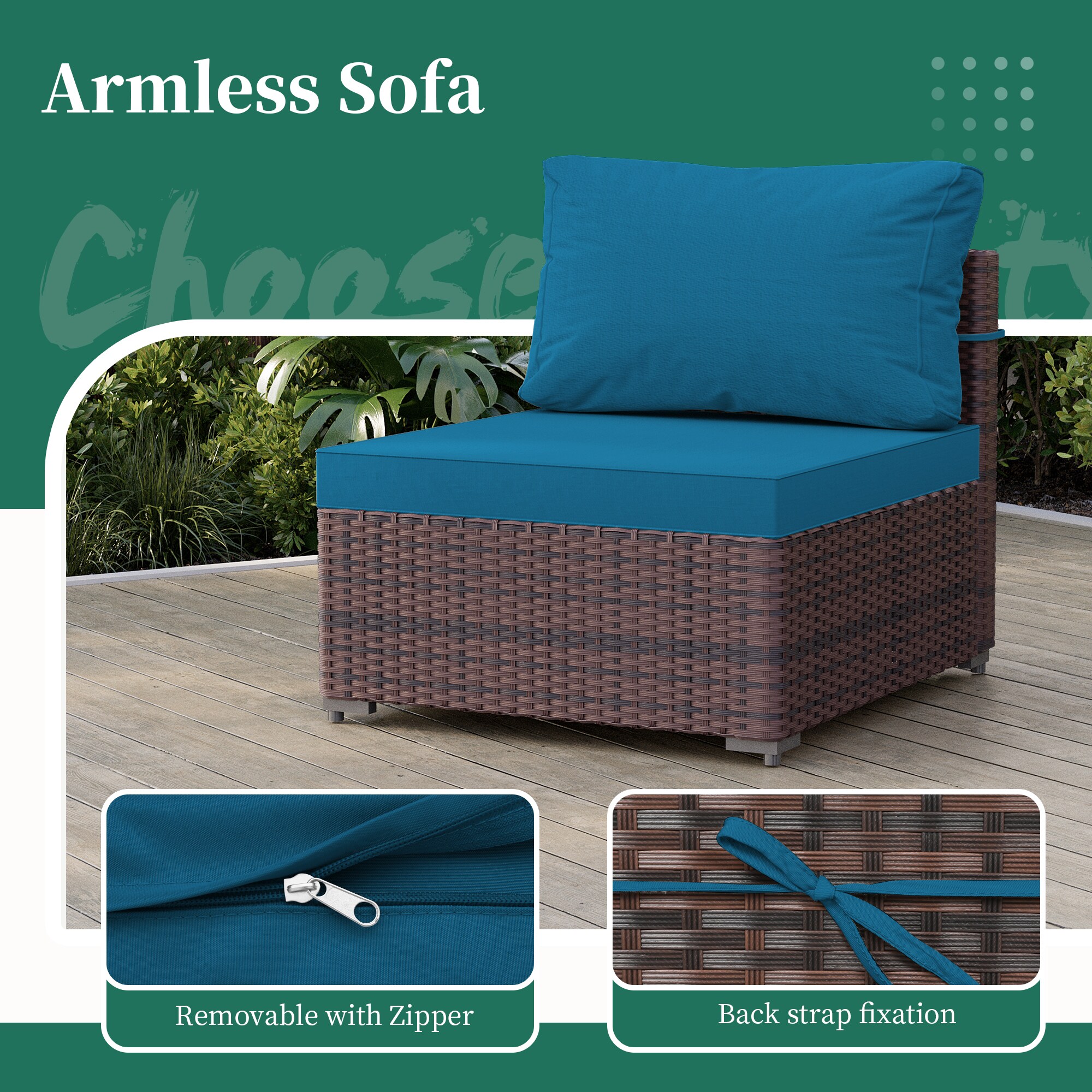 UPHA TBSF-ABC28SYMB-DLBLU Patio-Conversation-Sets - View #8