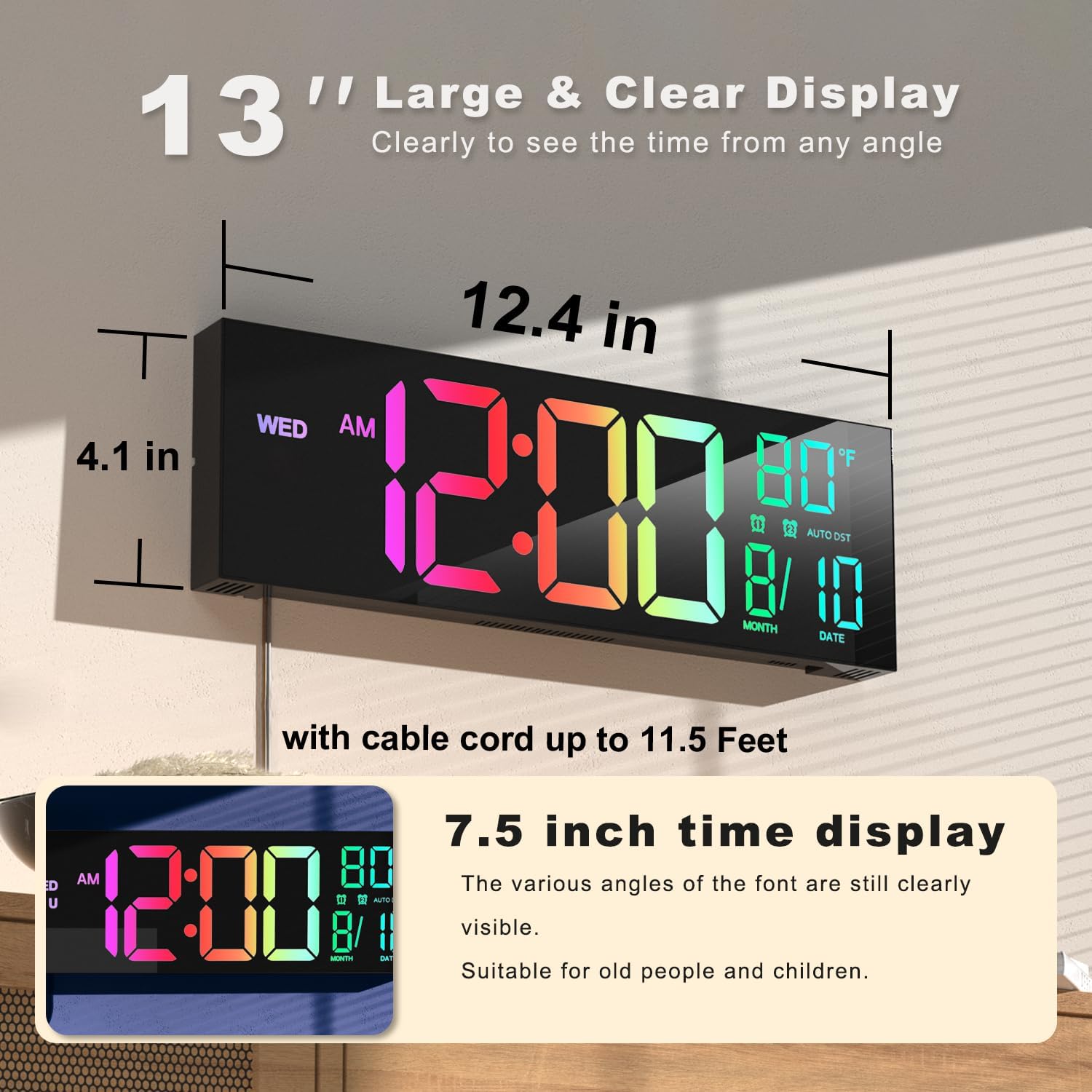 JALL PH11-RGB Indoor-Outdoor-Clocks - View #2