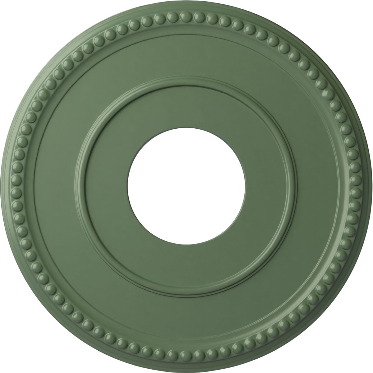 Ekena Millwork CM12BRAGF Bradford 12.5-in W x 12.5-in L Painted Athenian Green Polyurethane Whole Ceiling Medallion