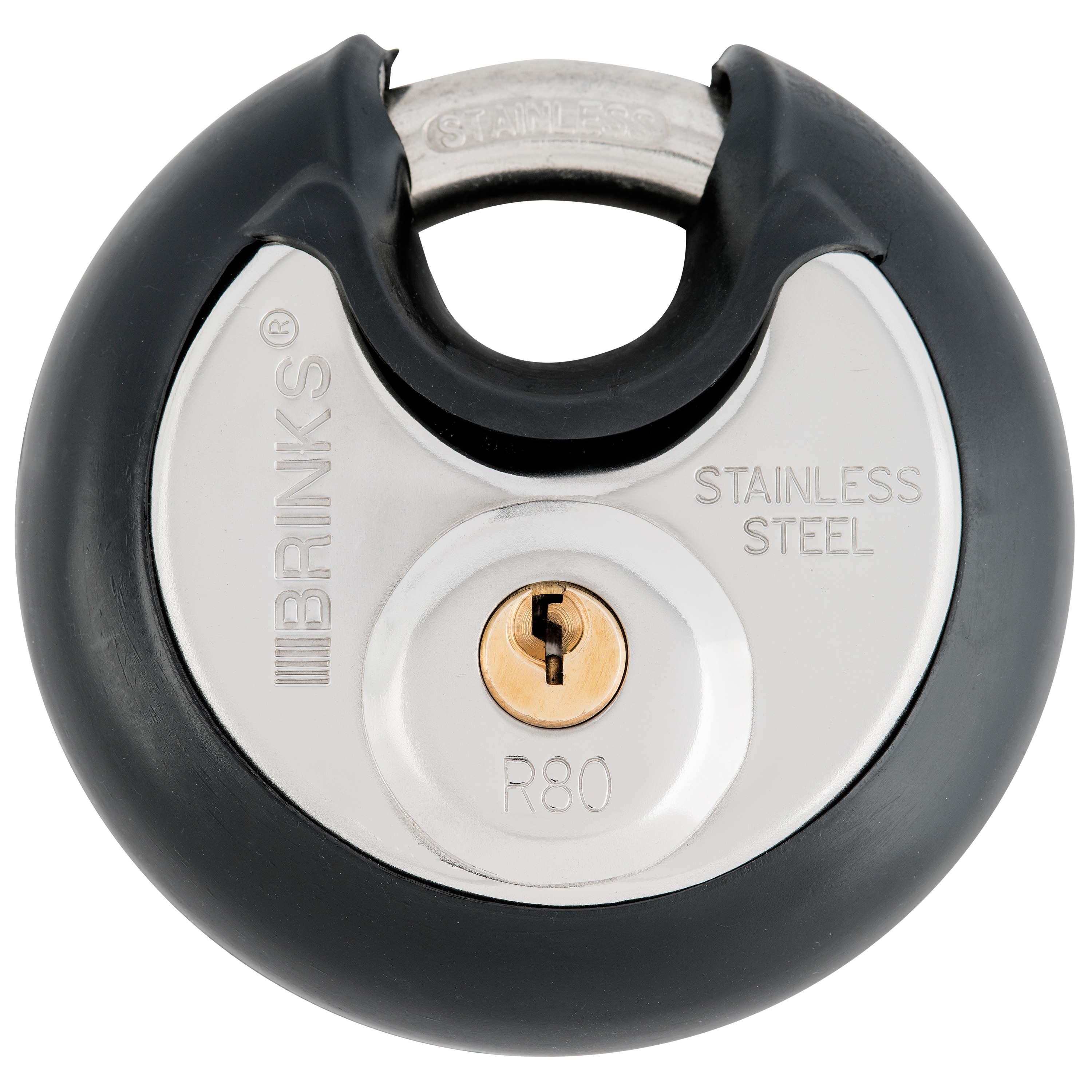 Brinks 673-80003 Commercial Keyed Padlock, 3-1/4-in Wide x 5/8-in Shackle