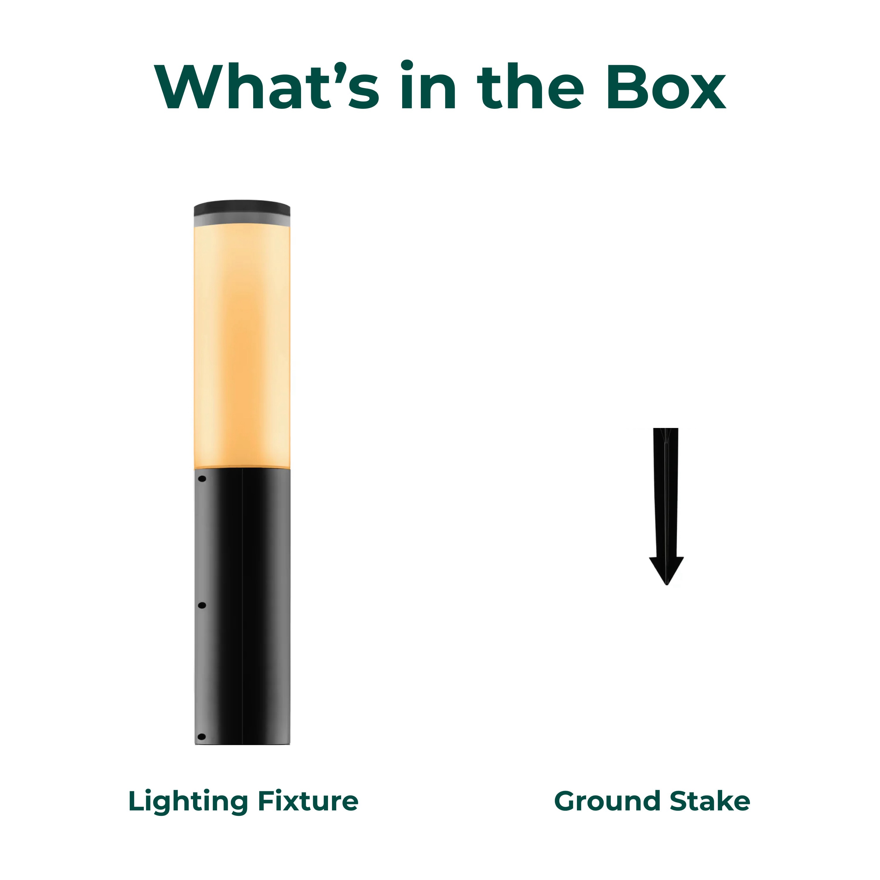 Black Solar LED Pathway Light with Dusk to Dawn Sensor