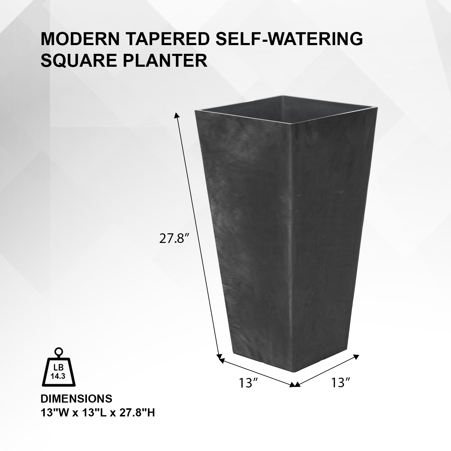 XBrand LW1664BK2 Planter-Window-Box - View #7