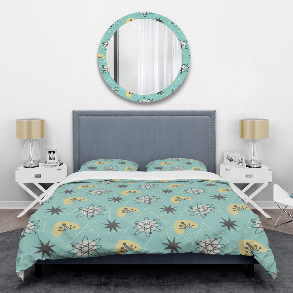 Designart BED24170-T 3 -Piece Blue Twin Duvet cover Set